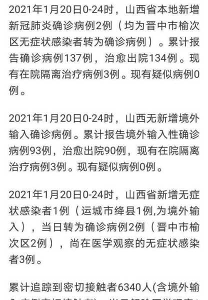山西新增2例本地确诊 在这2地（山西确诊病例最新情况）
