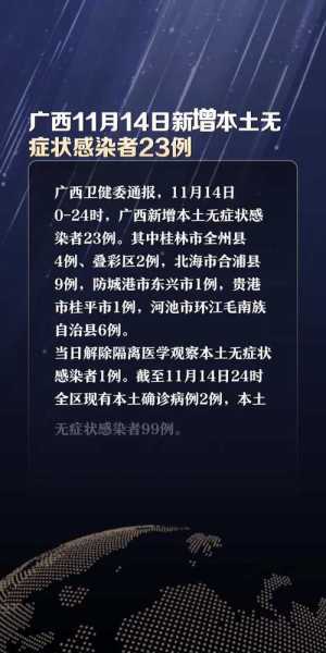 广西新增本土无症状3例，广西3例无症状感染者