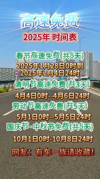五一节高速公路免费吗，2025五一高速免费几天
