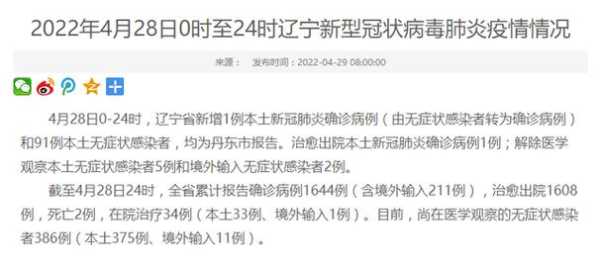 辽宁丹东疫情最新消息今天，今年疫情最新消息