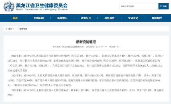 黑龙江新增6例本土病例,黑龙江新增病例