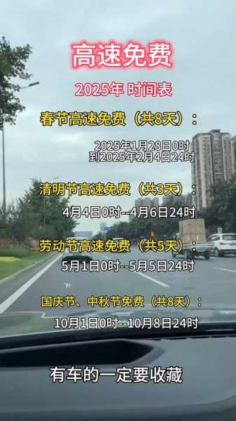 今年五一高速公路免费吗,2025五一高速免费几天